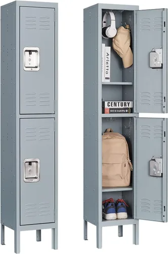 Miniatura 17 de Casillero de Metal para el Hogar, Vestidor, Gimnasio, Casilleros de Almacenamiento de Acero de 65.98" para Empleados, Gabinete con Cerradura con 1