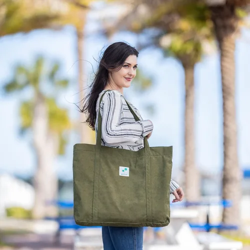 Miniatura 2 de Gophra bolsa de pana para mujeres, niñas, niños, bolsa de hombro con bolsillo interior para trabajo, playa, almuerzo, viajes y compras