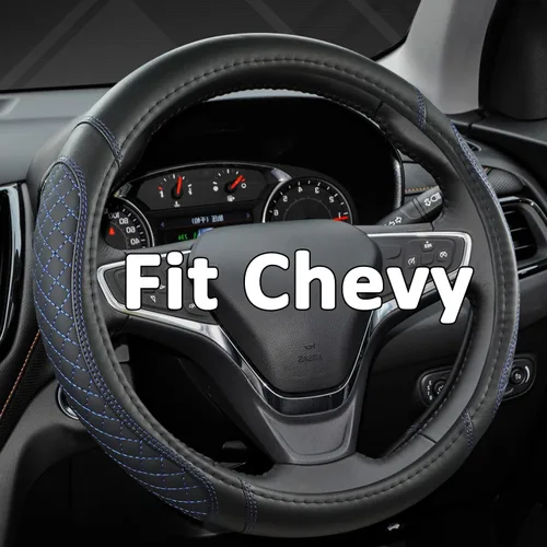 Miniatura 18 de West Llama Funda personalizada para volante de automóvil para Chevy de 14.5 a 15 pulgadas, cubierta de volante para Chevrolet