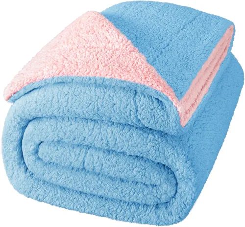 Exclusivo Mezcla Manta Sherpa Reversible de Tamaño Individual, Mantas de Forro Polar Gruesas y Cálidas para Invierno, Felpa Suave y Esponjosa para