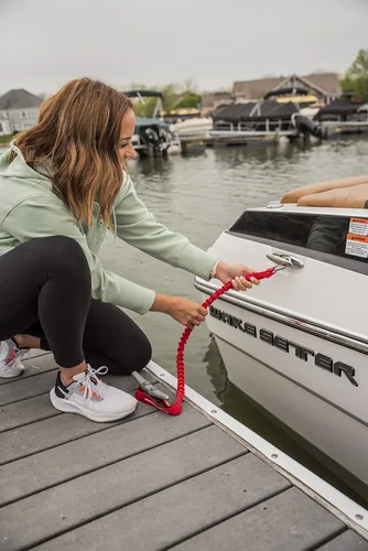 Miniatura 6 de Líneas de barco y lazos de muelle elásticos para muelles, un bucle y gancho, paquete de dos, fabricado en Estados Unidos
