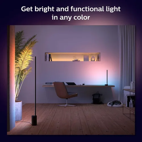Miniatura 5 de Philips Hue (1) puente con (1) lámpara de mesa Signe – Luz inteligente que cambia de color blanco y color – Control con aplicación – Compatible