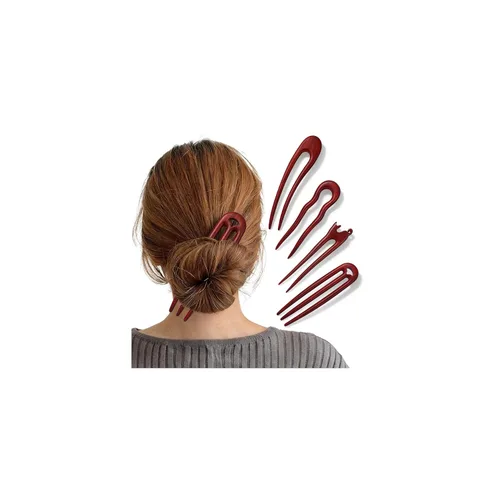 Miniatura 11 de 4 palillos de madera para moños, horquillas francesas para mujer, hechas a mano, sándalo, horquilla de madera en forma de U, palillos de madera