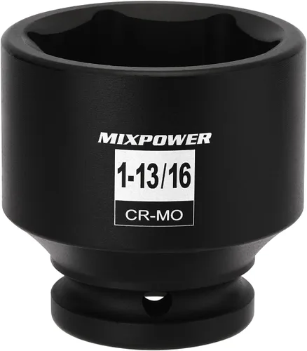 Miniatura 15 de MIXPOWER Juego de 6 puntos de 3/4 de pulgada de accionamiento profundo de impacto de casquillo - 33mm (métrico), CR-MO, casquillo de tuerca de eje