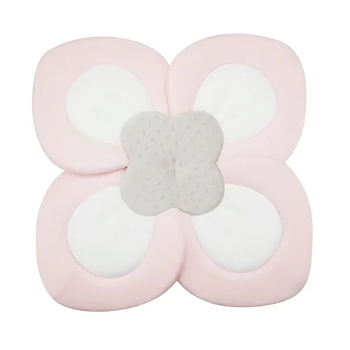 PandaEar Almohadilla de baño para bebé recién nacido, pétalos de flores suaves para fregadero, bañera, regalo esencial de ducha (rosa)