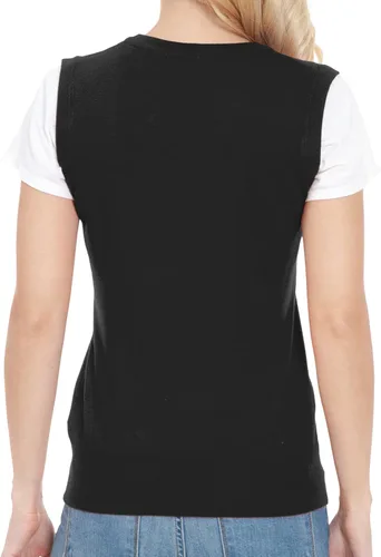 Miniatura 7 de EIMIN Suéter elástico sin mangas con cuello en V para mujer (S-3X), Esw011_babypink