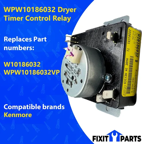 Miniatura 2 de Proveedor con sede en Estados Unidos: el relé de control del temporizador de secadora original WPW10186032 reemplaza W10186032, WPW10186032VP