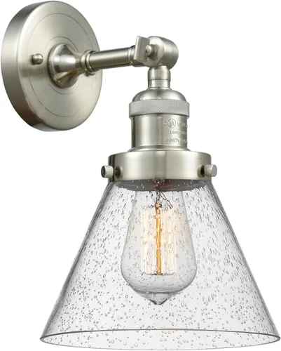 Miniatura 7 de Innovations 203-BB-G54 1 Aplique de luz, pantalla de campana pequeña, latón cepillado