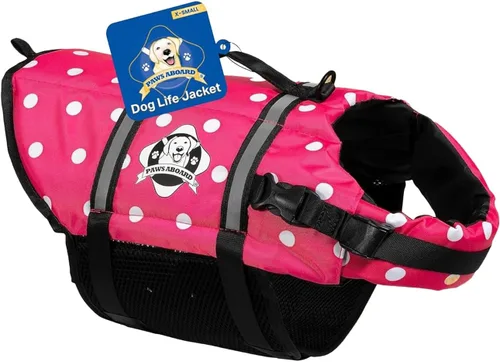 Miniatura 30 de Chaleco salvavidas para perros – Chaleco de natación para perros, ajustable, reflectante, cómodo, varios colores, patrones, chaleco de natación