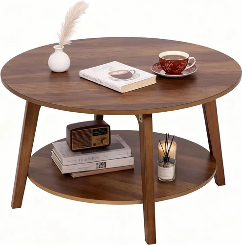 Miniatura 10 de PayLessHere Mesa auxiliar elevable de 39 pulgadas con almacenamiento ajustable y compartimento oculto, mesa de centro pequeña de madera