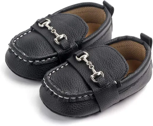 QIETION Mocasines para bebés recién nacidos, para niños y niñas, zapatos de cuna con suela suave, antideslizantes, perfectos para bautizogateoboda