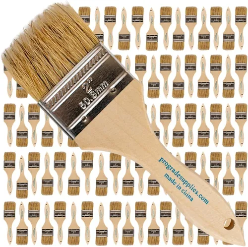 Pro Grade - Pinceles de pintura para virutas - Paquete de 96 - 2 pulgadas - Brochas de viruta - Versátiles para pinturas, manchas, barnices -