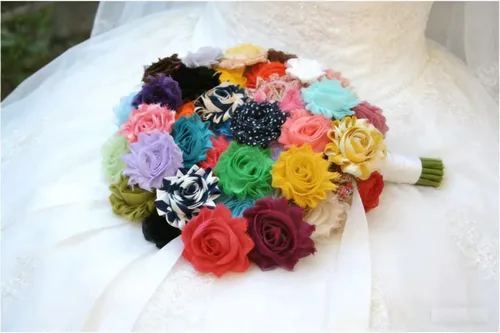Miniatura 8 de yycraft Pack de Flores de estrás de 2 pulgadas con perla para manualidades.