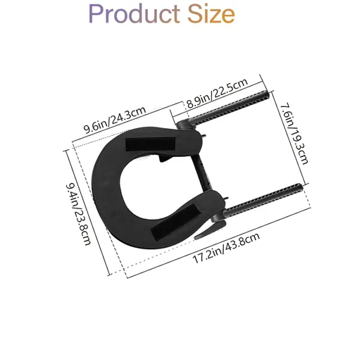 Miniatura 5 de 1 soporte para mesa de masaje, base de masaje negra para la cara, cuna de masaje para cama, soporte universal para reposacabezas ajustable estándar