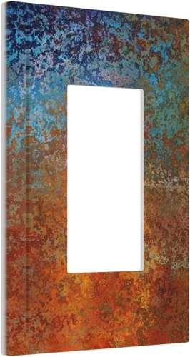 Miniatura 74 de Placa Decorativa de Pared Beige Boho de Mediados de Siglo Sol Abstracto 1-Gang Retro Años 70 Arte Geométrico Moderno con Arco Eléctrico Interruptor