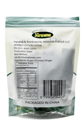 Miniatura 2 de Nirwana Caramelo de jengibre – Envuelto individualmente para frescura – Caramelo natural a granel para viajes y disfrute diario, 125 g/4.02 oz sabor