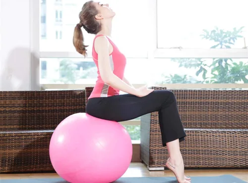 Miniatura 4 de Pelota de ejercicio para yoga, fitness, estabilidad de equilibrio, pelota extra gruesa de grado profesional y estabilidad, anti estallido, programa