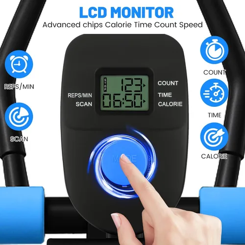 Miniatura 7 de Máquina de abdominales, máquina de entrenamiento abdominal ajustable para entrenamiento de abdominales en casa, entrenamiento abdominal