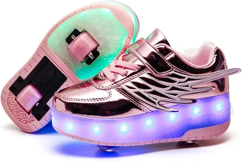 Miniatura 9 de Roller Skate Shoes for Kids Boys Girls LED Roller Sneakers Light Up Fashion Flashing Wheels Shoes Rechargeable