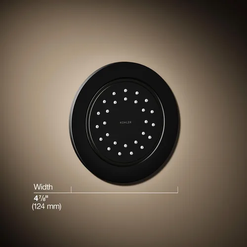 Miniatura 2 de Kohler 77119-BL WaterTile Round Round 27-Nozzle 1.0 gpm spray corporal con tecnología de inducción de aire Katalyst Mate negro