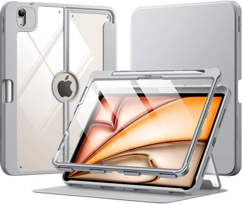 Miniatura 27 de MoKo Funda para iPad Air de 11 pulgadas 7ª/6ª generación M3/M2 2025/2024, iPad Air 5ª/4ª generación de 10.9 pulgadas 2022/2020 con soporte