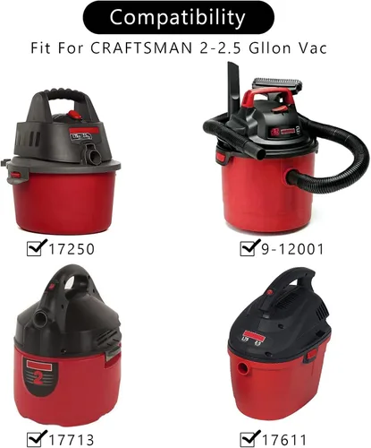 Miniatura 2 de CMXZVBE38737 - Bolsas de filtro para aspiradora CRAFTSMAN de 2 a 2.5 galones, 4 bolsas + 2 bandas de retención, parte # 38737