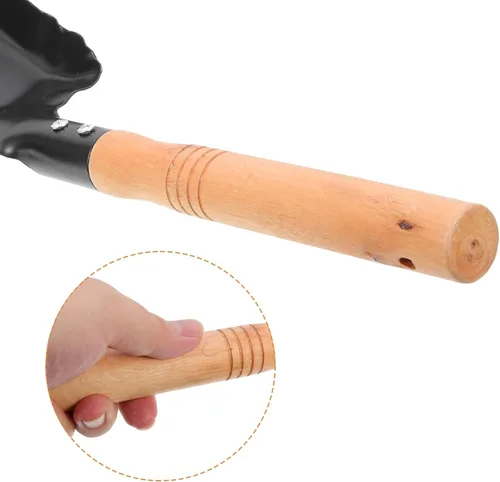 Miniatura 8 de Pala de ceniza de metal con mango de madera, pala de carbón, pala de jardinería para estufa de leña, 4