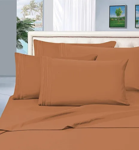 Miniatura 18 de Elegant Comfort Juego de sábanas de 4 piezas de calidad egipcia de 1500 hilos, ultra suave, resistente a las arrugas, la decoloración y las manchas