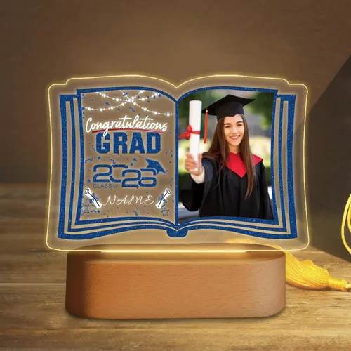 Miniatura 11 de Regalos de graduación personalizados luz nocturna con nombre de foto, lámpara LED de graduación personalizada 2026 para mujeres y hombres, regalos