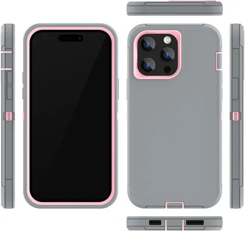 Miniatura 9 de Sansunto Funda para iPhone 14 Pro Max, Protección Completa del Cuerpo Resistente a Prueba de Golpes Grado Militar 3 en 1 Silicona de Goma con PC