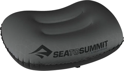 Sea to Summit Aeros - Almohada inflable ultraligera para acampar y viajar, regular (14.2 x 10.2), color gris