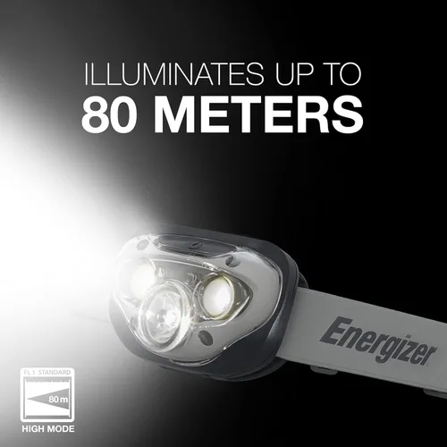 Miniatura 6 de Energizer Linterna frontal LED PRO (paquete de 2), faros resistentes al agua IPX4, luz de cabeza de alto rendimiento para exteriores, camping, Gris