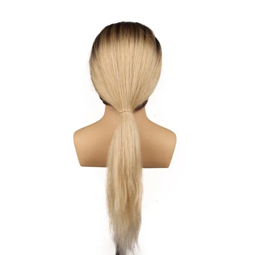 Miniatura 7 de Cabeza de maniquí de cabello humano con hombros y plataforma de 24 a 26 pulgadas, muñeca femenina, maniquí de entrenamiento, cabeza de maniquí