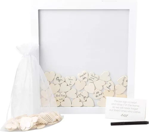 Miniatura 12 de Pearhead Libro de Firmas para Baby Shower y Marco de Fotos de Recuerdo de Ecografía con 50 Pegatinas de Globos, Inserto de Foto de 12.7 cm x 10.16