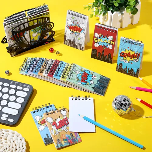 Miniatura 4 de Containlol Paquete de 24 mini cuadernos para fiestas, regalos de premios, rellenos de piñata, carnaval, bolsas de regalos, diario, bloc de notas