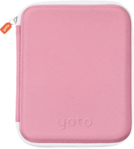 YOTO Estuche para tarjetas en Think Pink – Accesorio para niños, carpeta portátil suave con cremallera y 64 bolsillos para Player y mini tarjetas de
