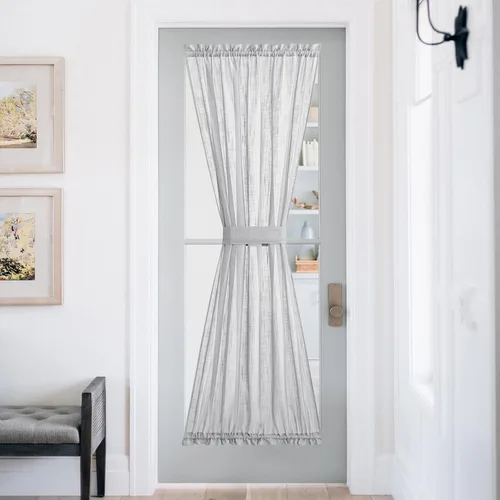 Miniatura 46 de NICETOWN - Cortinas transparentes para puerta de ventana, tratamiento de ventana lateral para puertas estrechas de vidrio/cocina/puerta delantera