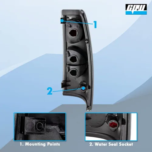 Miniatura 4 de CPW Luces traseras compatibles con Chevy Silverado 1500/2500 (1999-2006)/Silverado 3500 (2001-2006)/2007 Classic/GMC Sierra 1500/2500 Lente ahumada