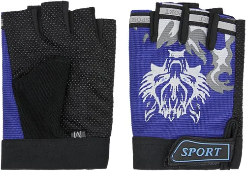 Miniatura 9 de Guantes de ciclismo sin dedos para niños, transpirables, antideslizantes, absorben los golpes, guantes de ciclismo para niños, niñas, niños, pesca