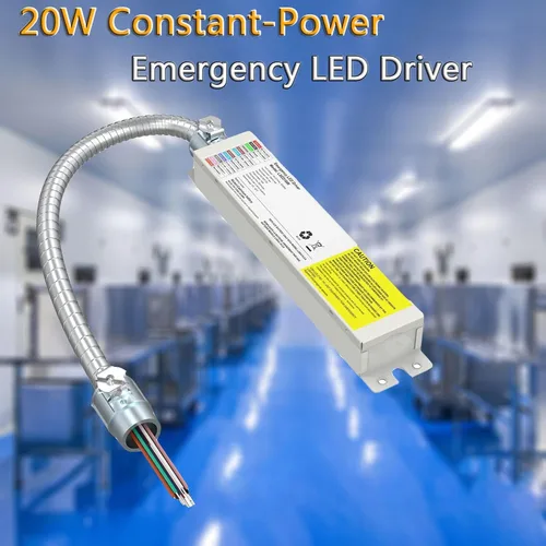 Miniatura 3 de Controlador de emergencia LED de 20 W, 100-347 VCA 175 V CC, tiempo de emergencia de más de 90 minutos, batería de reserva recargable