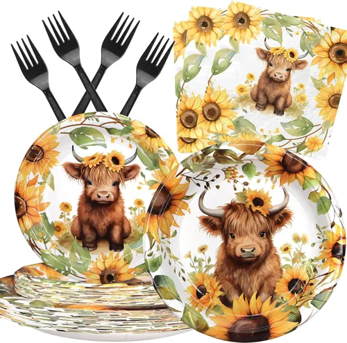 Miniatura 26 de Here Comes the Son - Suministros para baby shower para 20 invitados – Platos boho Sun y Rainbow Platos, servilletas y tenedores – Juego de vajilla