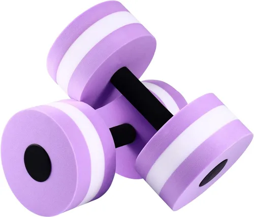 BESPORTBLE 2 mancuernas acuáticas, mancuernas de agua para ejercicio y piscina, mancuernas de EVA flotantes para niños y adultos, natación,