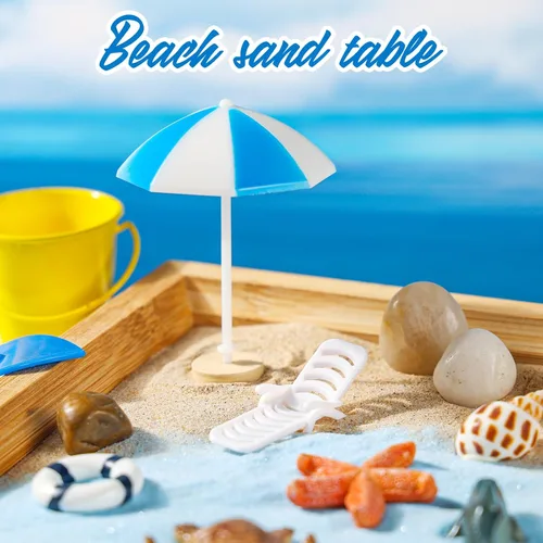 Miniatura 3 de Kit de Jardín Zen para Escritorio - Hermoso Juego de Decoración de Caja de Jardín de Arena Zen de Playa Japonesa Mini Premium para el Hogar, Oficina