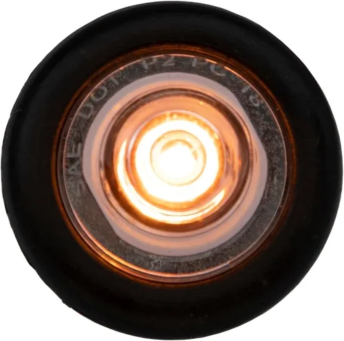 Miniatura 3 de Buyers Products 5623444 - Luz de separación de marcador redondo, 1 LED ámbar con lente transparente y cables pelados, 12 V CC, 0.25 W, iluminación