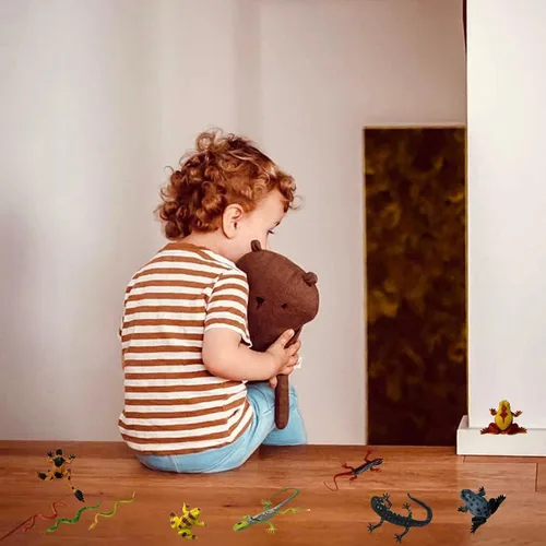 Miniatura 2 de Juego de 36 juguetes de plástico para reptiles, serpientes, lagartos y ranas para cognición de animales, recuerdos de fiesta de cumpleaños, juguetes
