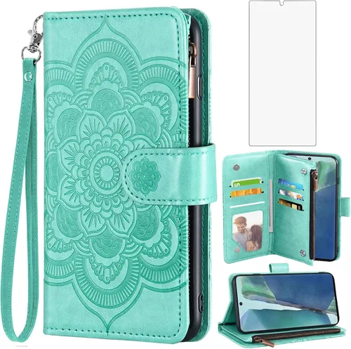Miniatura 15 de Asuwish Funda de teléfono para Samsung Galaxy Note 20 Glaxay Note20 5G con protector de pantalla de vidrio templado y soporte para tarjeta de Azul