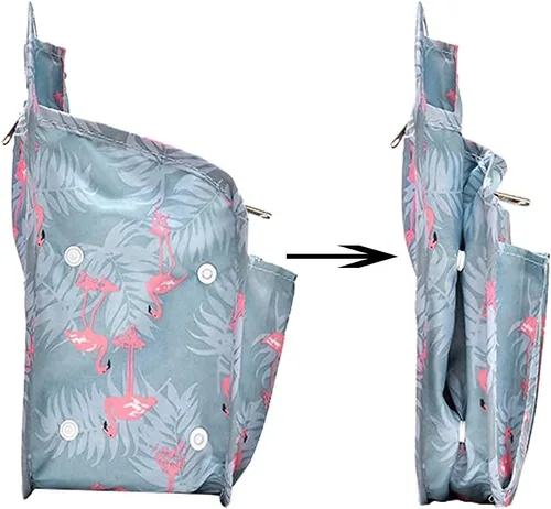 Miniatura 5 de HOYOFO Organizador de mochila pequeña, negro, 7.7 pulgadas de largo x 4.3 pulgadas de ancho x 10.6 pulgadas de alto, nailon impermeable, se adapta a
