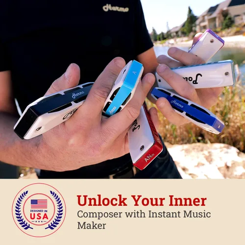 Miniatura 6 de Harmo Polar Natural Menor Armónica Key of A - Especializada para azules menores naturales, jazz, rock, folk y pop, órgano bucal con estuche