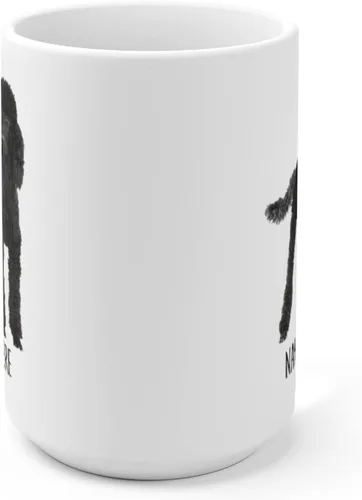 Miniatura 2 de Funny Standard Poodle - Taza de café con nombre personalizado de Navidad 2025, color blanco, 15 onzas