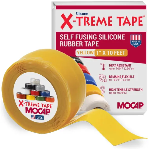 Miniatura 12 de X-Treme Tape MOCAP Cinta Eléctrica de Servicio Pesado, Goma de Silicona Autofusible, Cinta Flexible Impermeable y Aislante, Eléctrica para Negro
